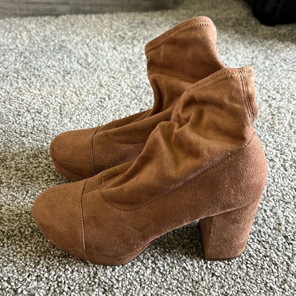 Brown sock boots